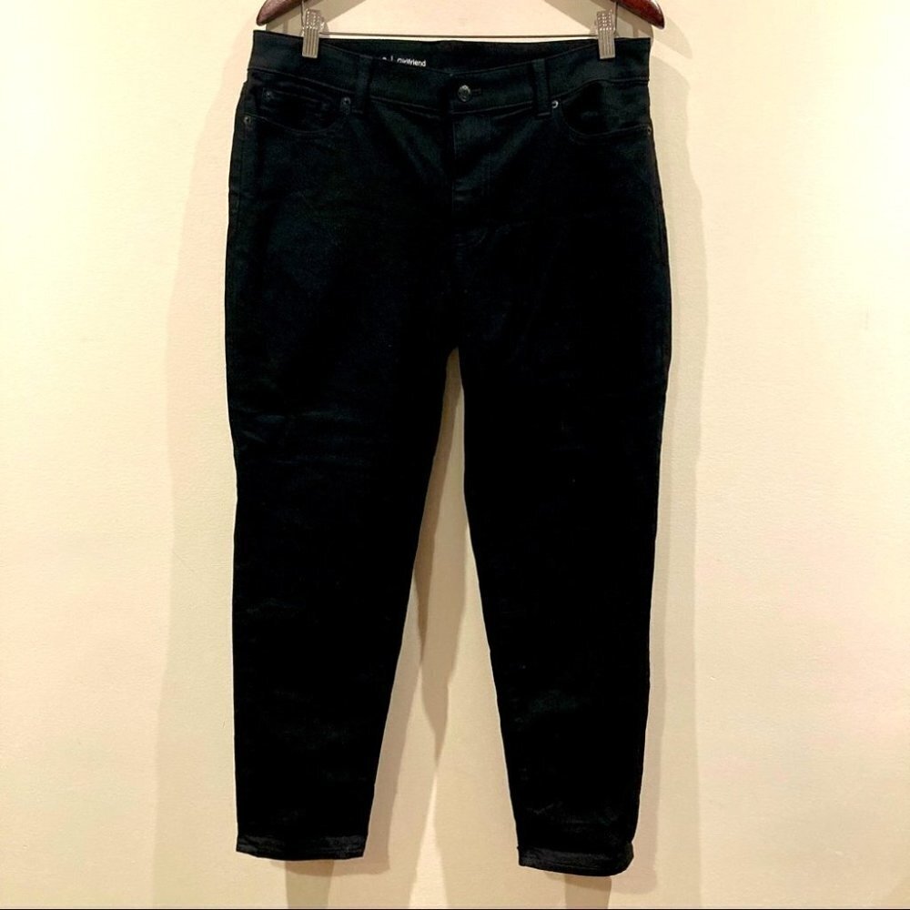 TALBOTS Sz 10 Flawless Girlfriend Jeans In Black